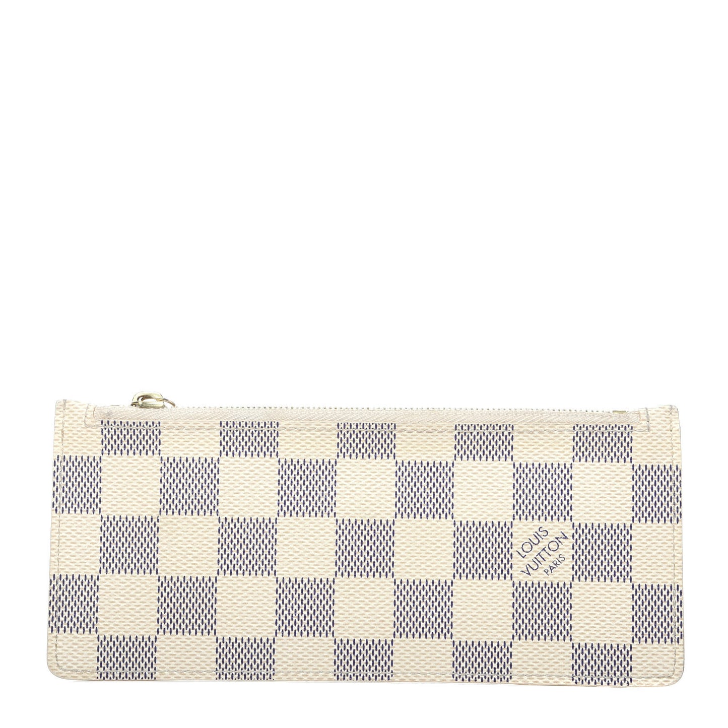 Damier Azur Felicie Chain Wallet Zippered Insert Rose Ballerine