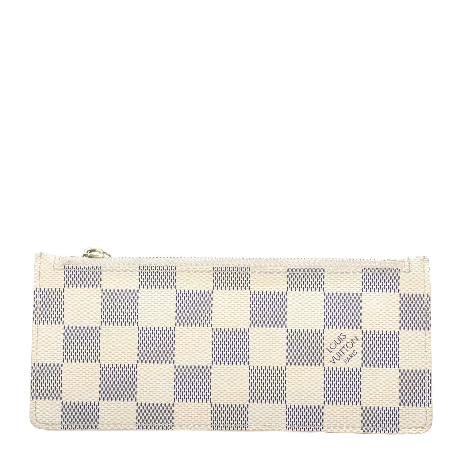 Louis Vuitton Damier Azur Felicie Chain Wallet Zippered Insert Rose Ballerine 1 of 5