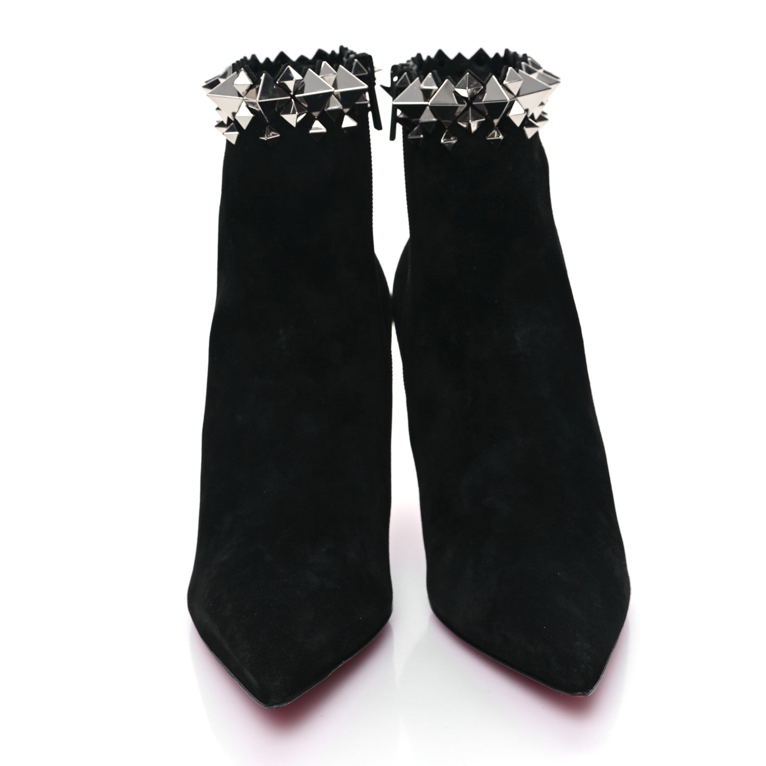 Christian Louboutin Veau Velours Firmamma 100 Booties 39.5 Black Silver 2 of 8