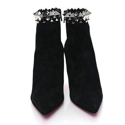 Christian Louboutin Veau Velours Firmamma 100 Booties 39.5 Black Silver 2 of 8