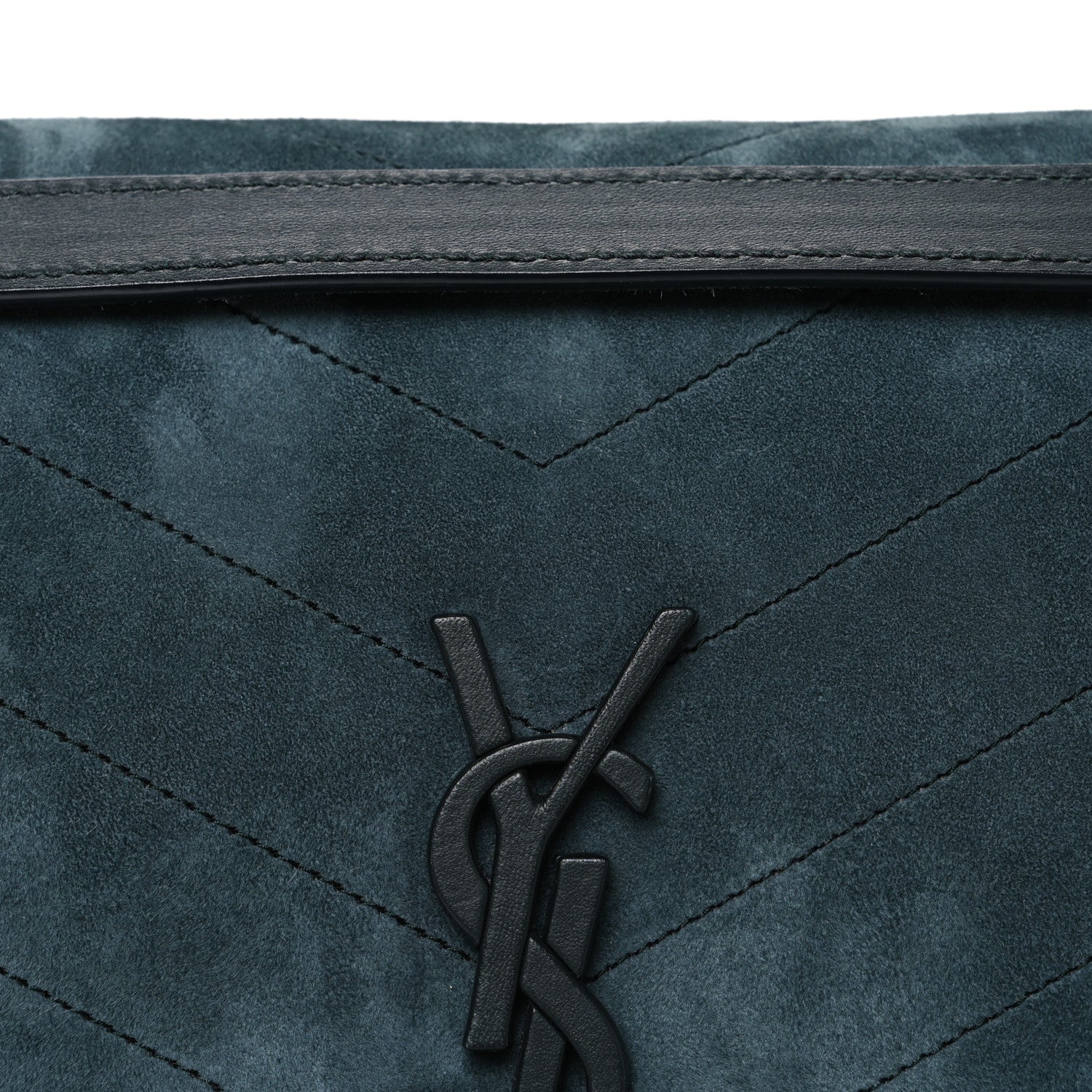 Saint Laurent Suede Monogram Medium Niki Chain Satchel Green 8 of 10