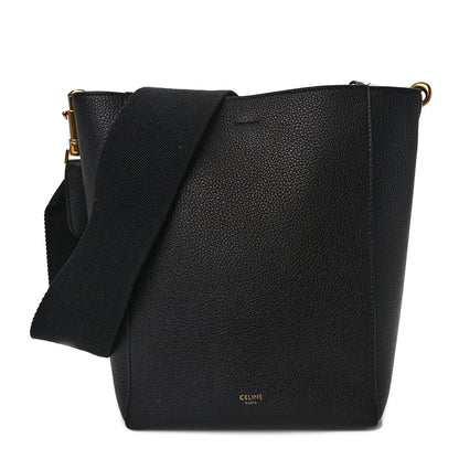 Celine Soft Grained Calfskin Small Sangle Bucket Bag Black 1 of 14