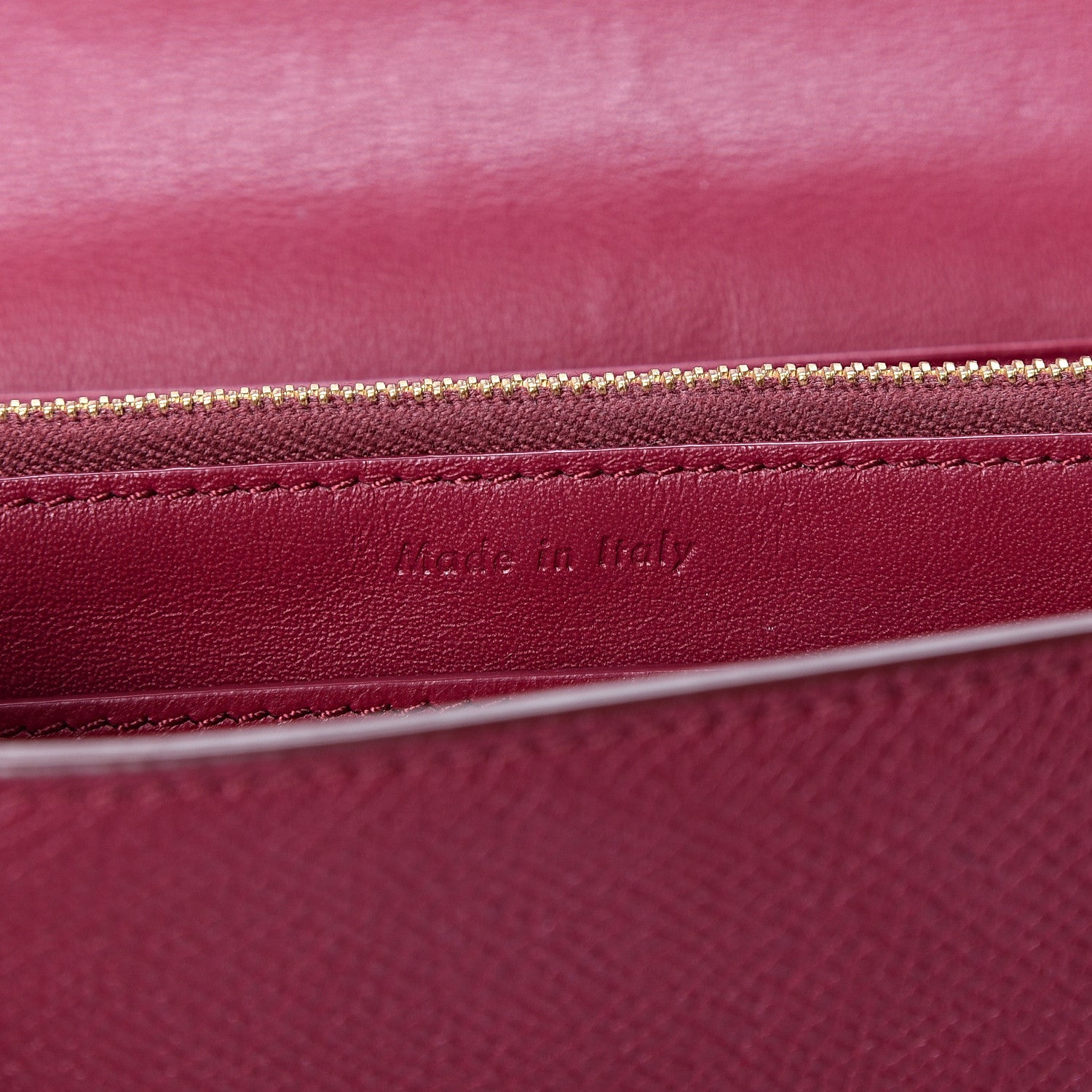 Celine Grained Calfskin Medium Trotteur Multifunction Flap Wallet Plum 6 of 8