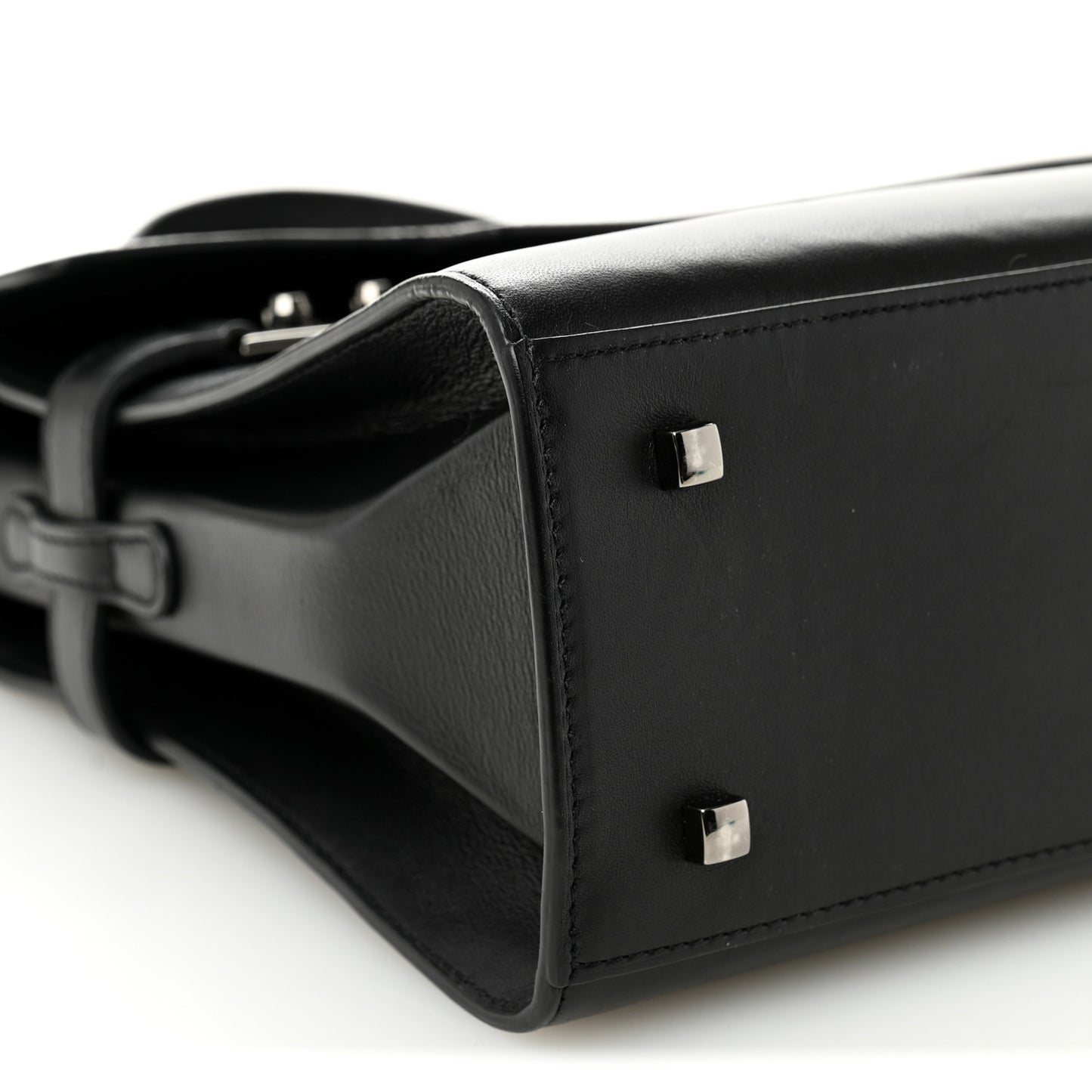 Calfskin MM Tempete Satchel Black