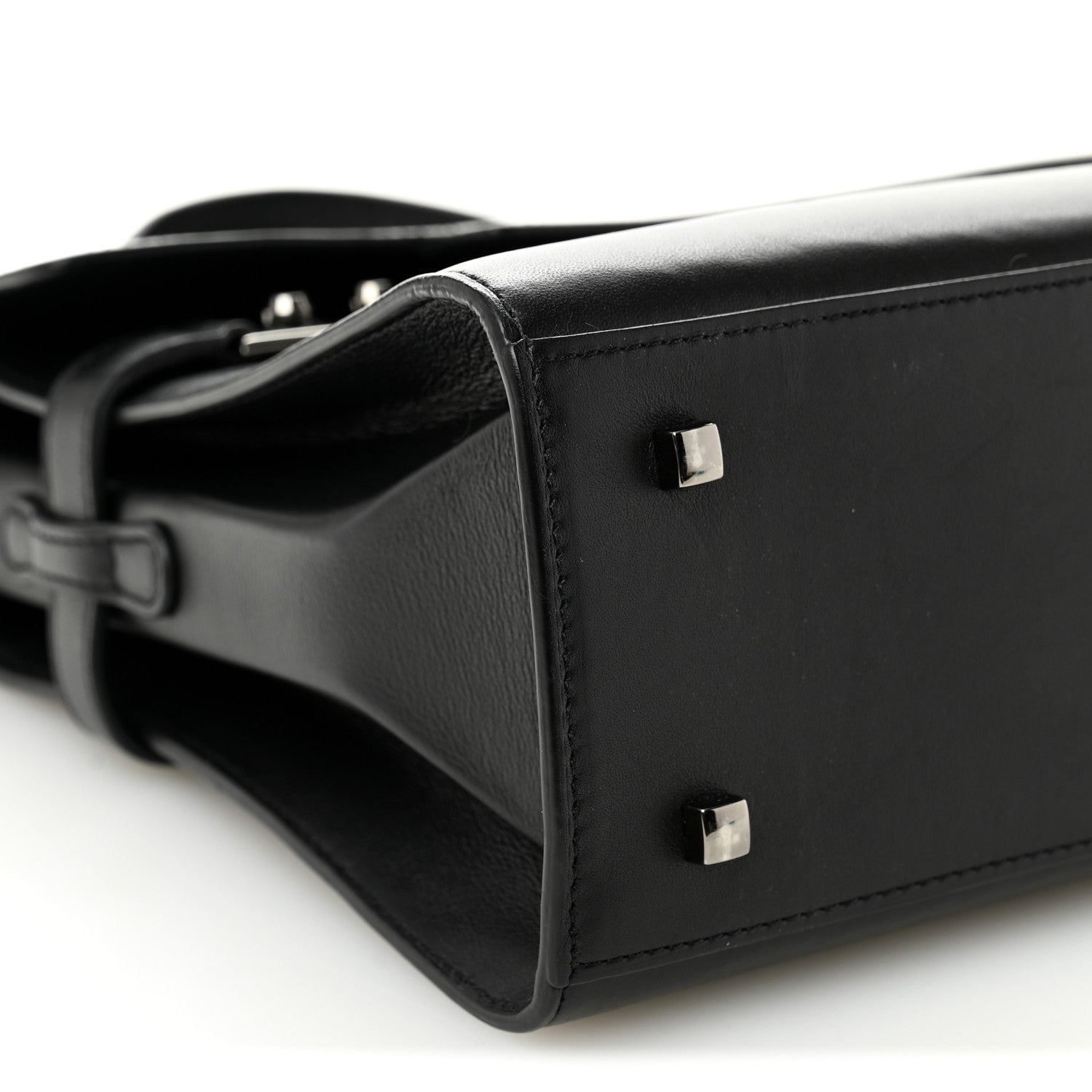 Delvaux Calfskin MM Tempete Satchel Black 8 of 9