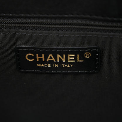 Chanel Lambskin Quilted CC Dweller Drawstring Tote Black 6 of 12