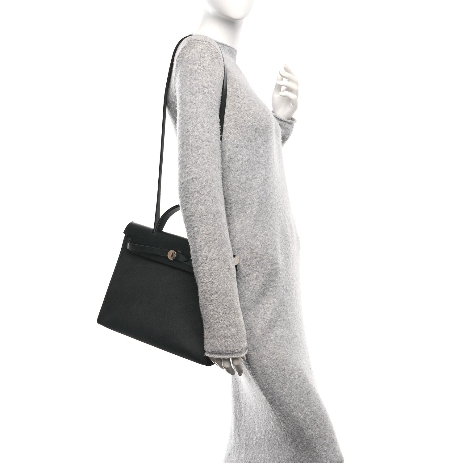 Hermes Military Toile Vache Hunter Herbag Zip PM 31 Black 2 of 12