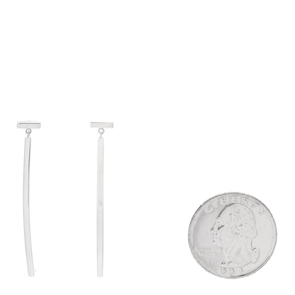 Tiffany Sterling Silver T Wire Bar Earrings 2 of 4