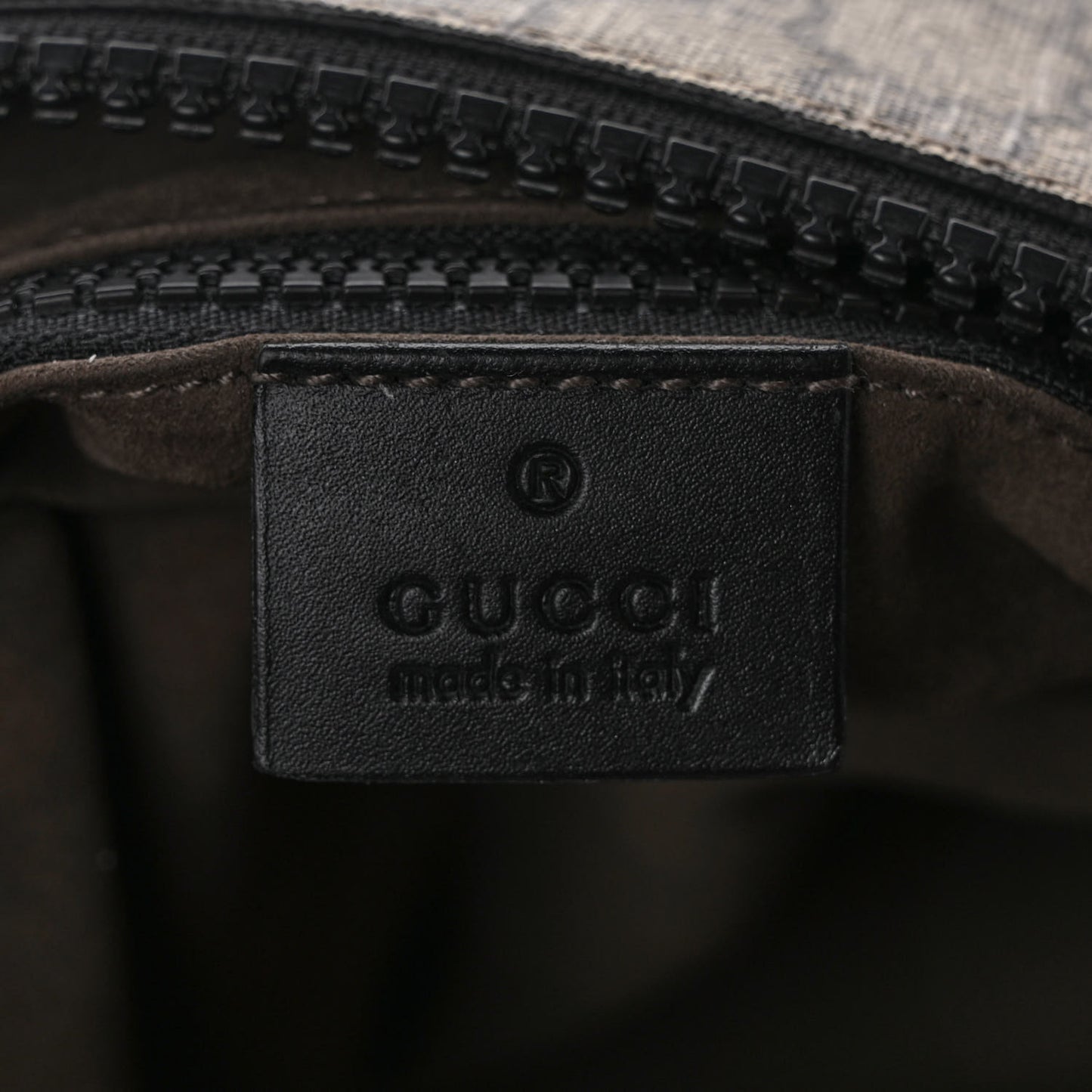 GG Supreme Monogram Medium Flat Messenger Bag Beige Black