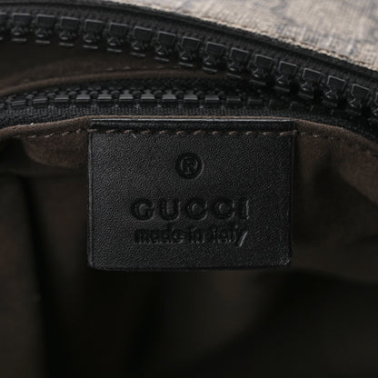 Gucci GG Supreme Monogram Medium Flat Messenger Bag Beige Black 7 of 9