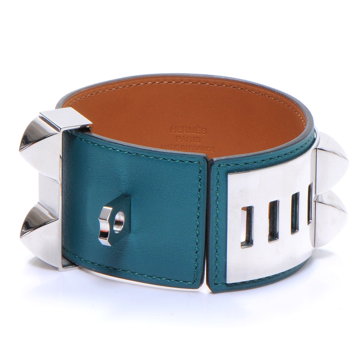 Hermes Swift Collier de Chien CDC Bracelet Small Malachite 4 of 6