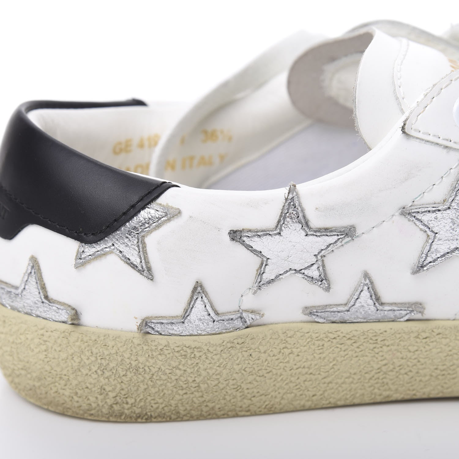 Saint Laurent Nappa Star Court Sneakers 36.5 Off White 8 of 12