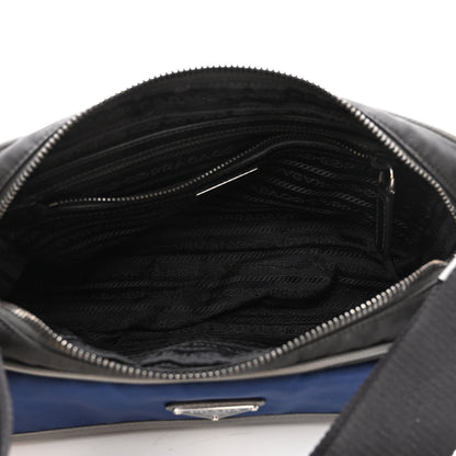 Prada Tessuto Nylon Saffiano Messenger Bag Black Royal Marmo 5 of 10