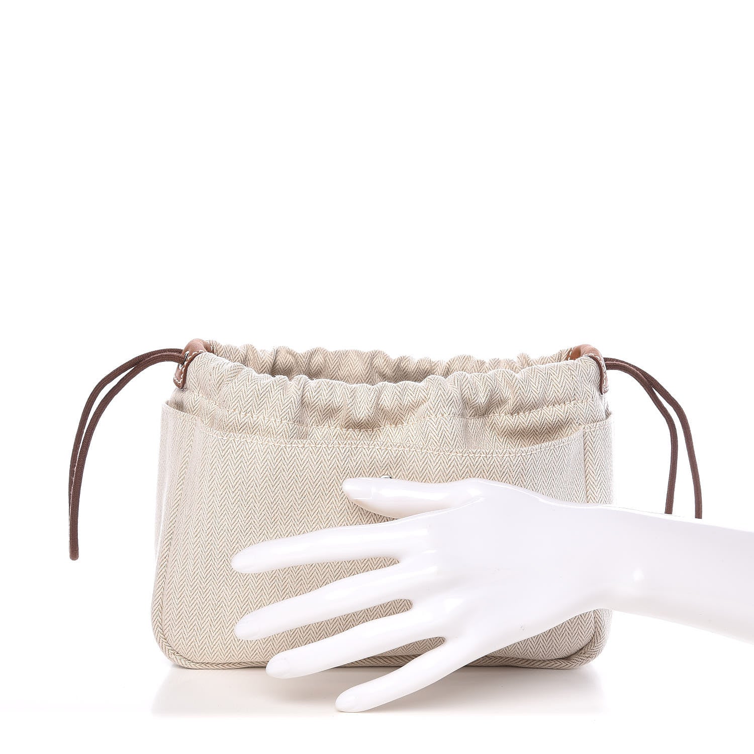 Hermes Canvas Barenia Fourbi 20 PM Pouch Naturel Fauve 2 of 7
