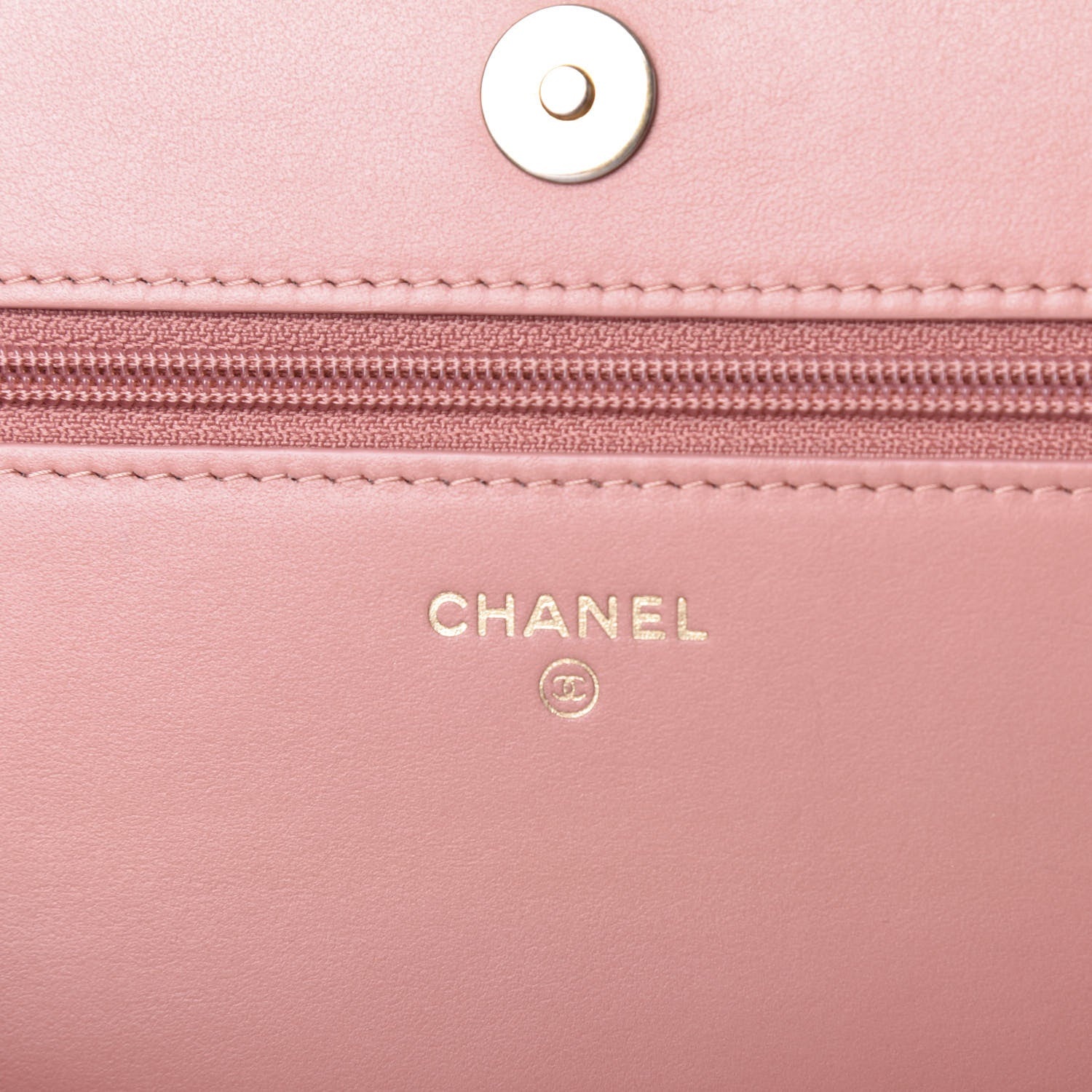 Chanel Caviar Quilted Boy Wallet On Chain WOC Light Pink 6 of 10