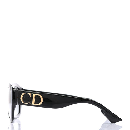 Christian Dior Acetate D Dior Square Sunglasses Black 3 of 7