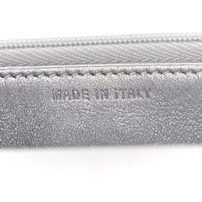 Chanel Metallic Lambskin Quilted Wallet On Chain WOC Silver 6 of 11