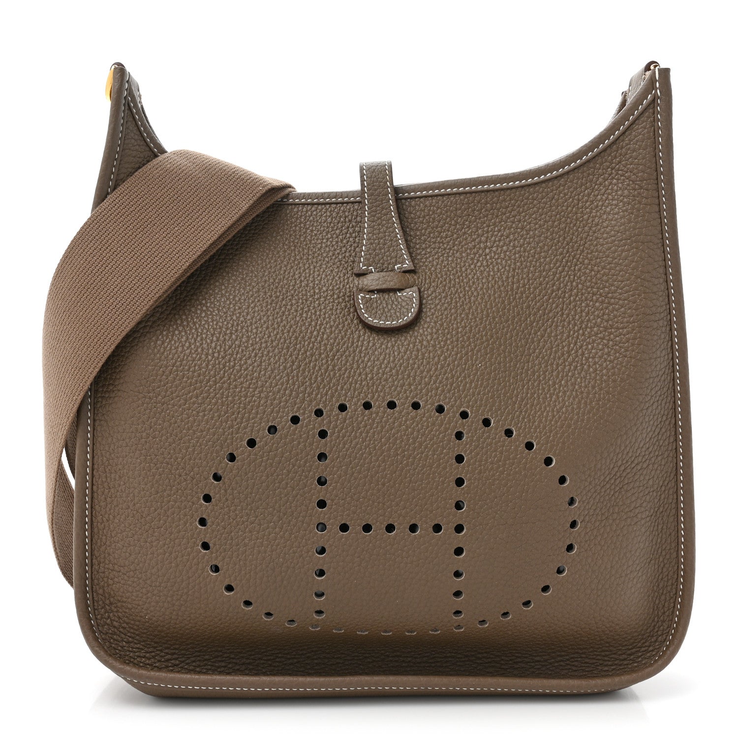 Hermes Taurillon Clemence Evelyne III PM Etoupe 1 of 10