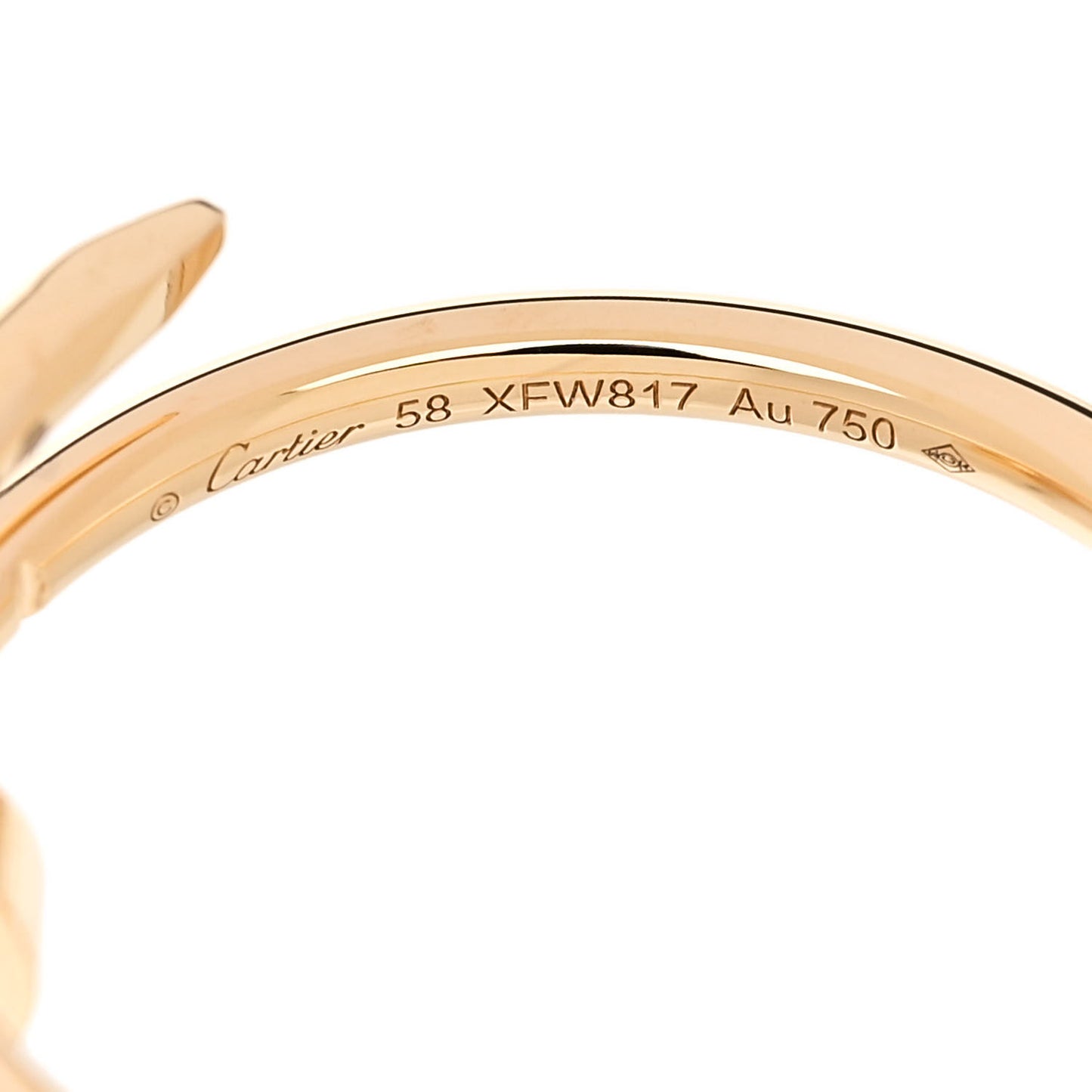 18K Yellow Gold Small Juste Un Clou Ring 58 8.25