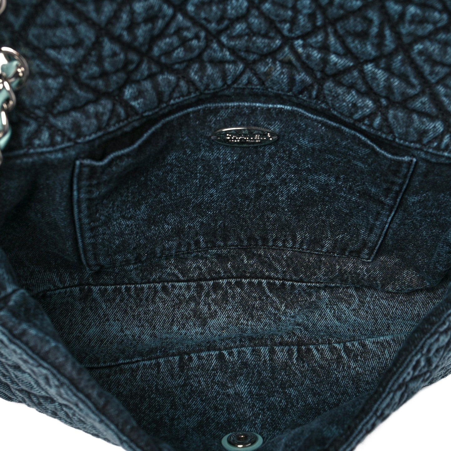 Denim Quilted Denimpression Flap Blue Black
