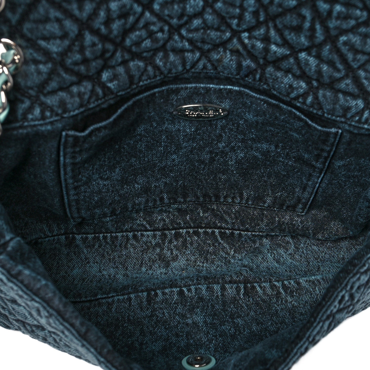 Chanel Denim Quilted Denimpression Flap Blue Black 5 of 10