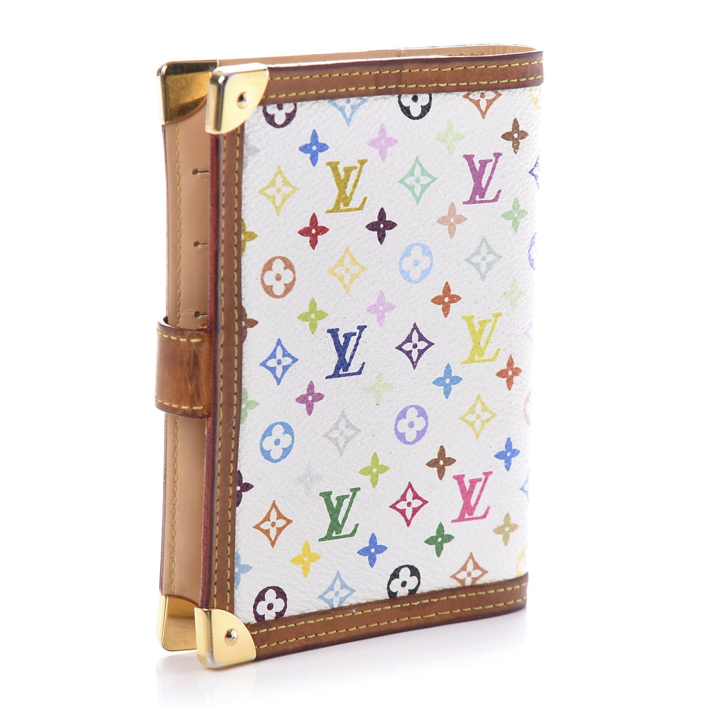Monogram Multicolor Small Ring Agenda Cover White