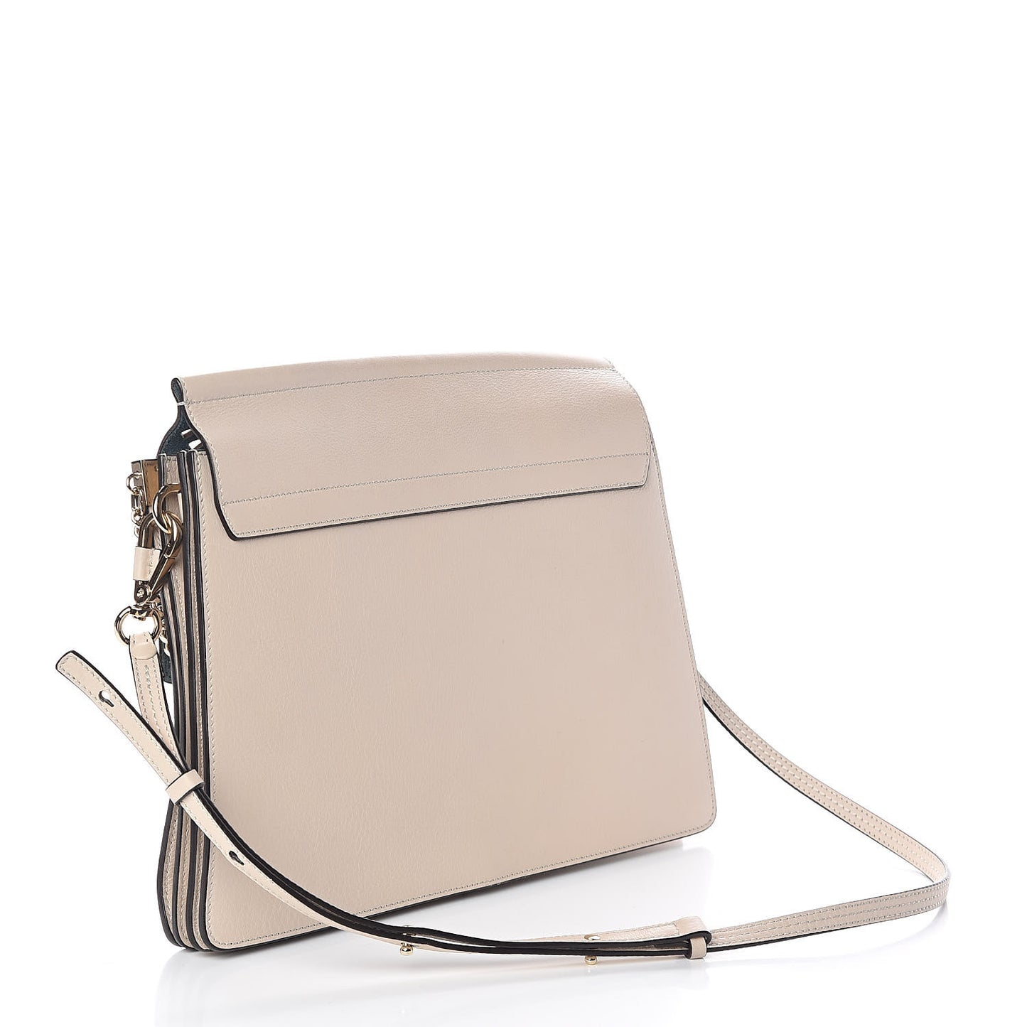 Calfskin Pineapple Perforated Medium Faye Shoulder Bag Abstract White