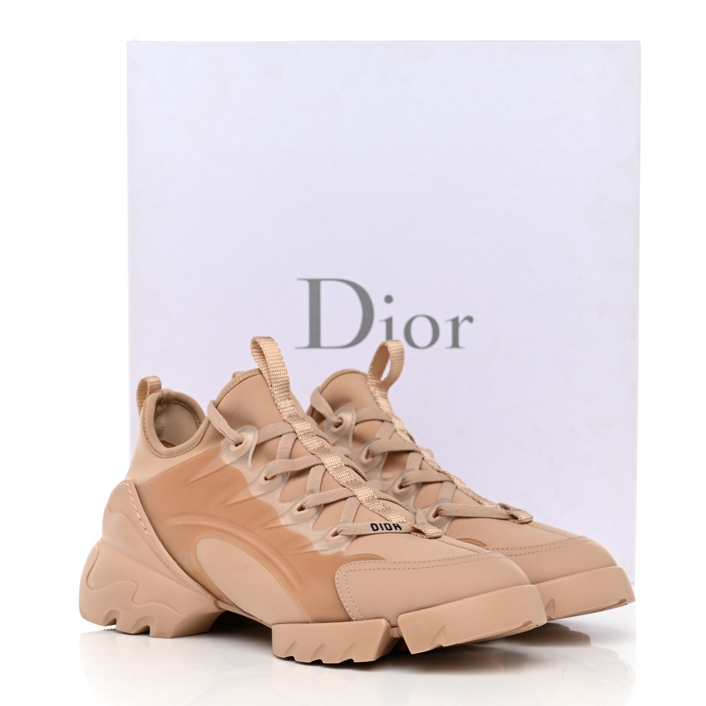 Neoprene Rubber Womens D-Connect Sneakers 39.5 Nude