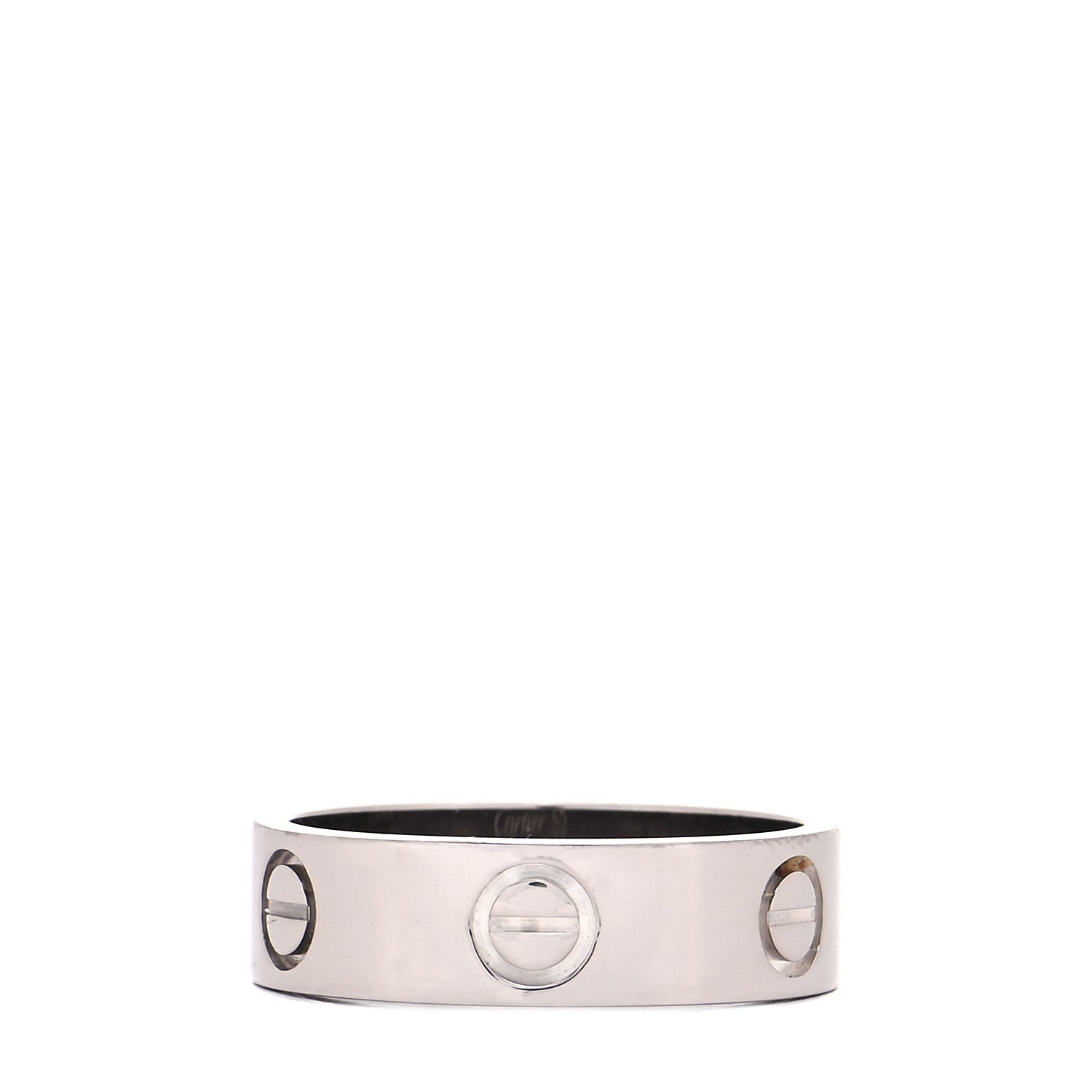 Cartier 18K White Gold 6mm LOVE Ring 53 6.25 3 of 6