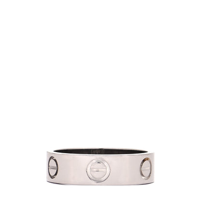 Cartier 18K White Gold 6mm LOVE Ring 53 6.25 3 of 6