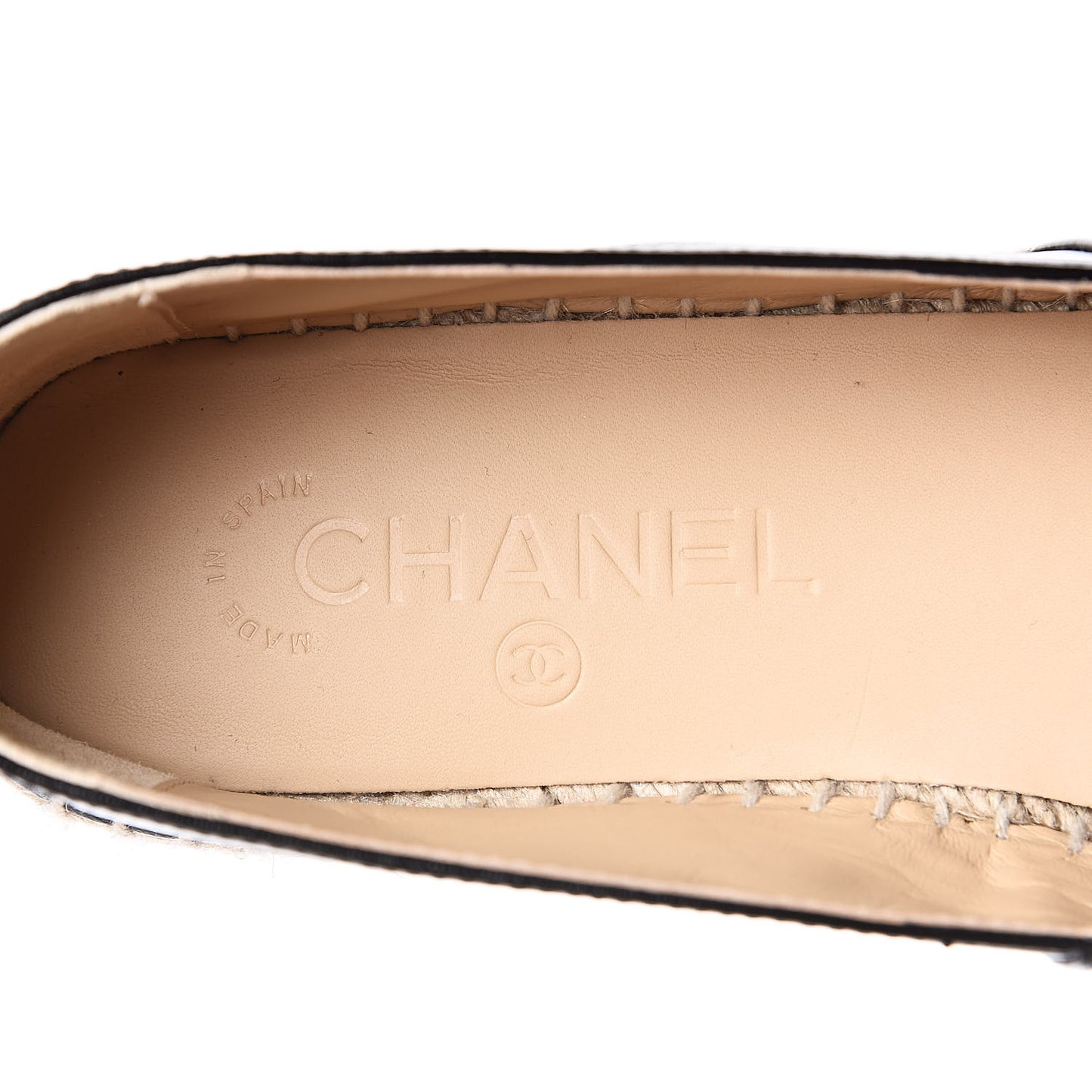 Lambskin CC Espadrilles 39 Black SIlver