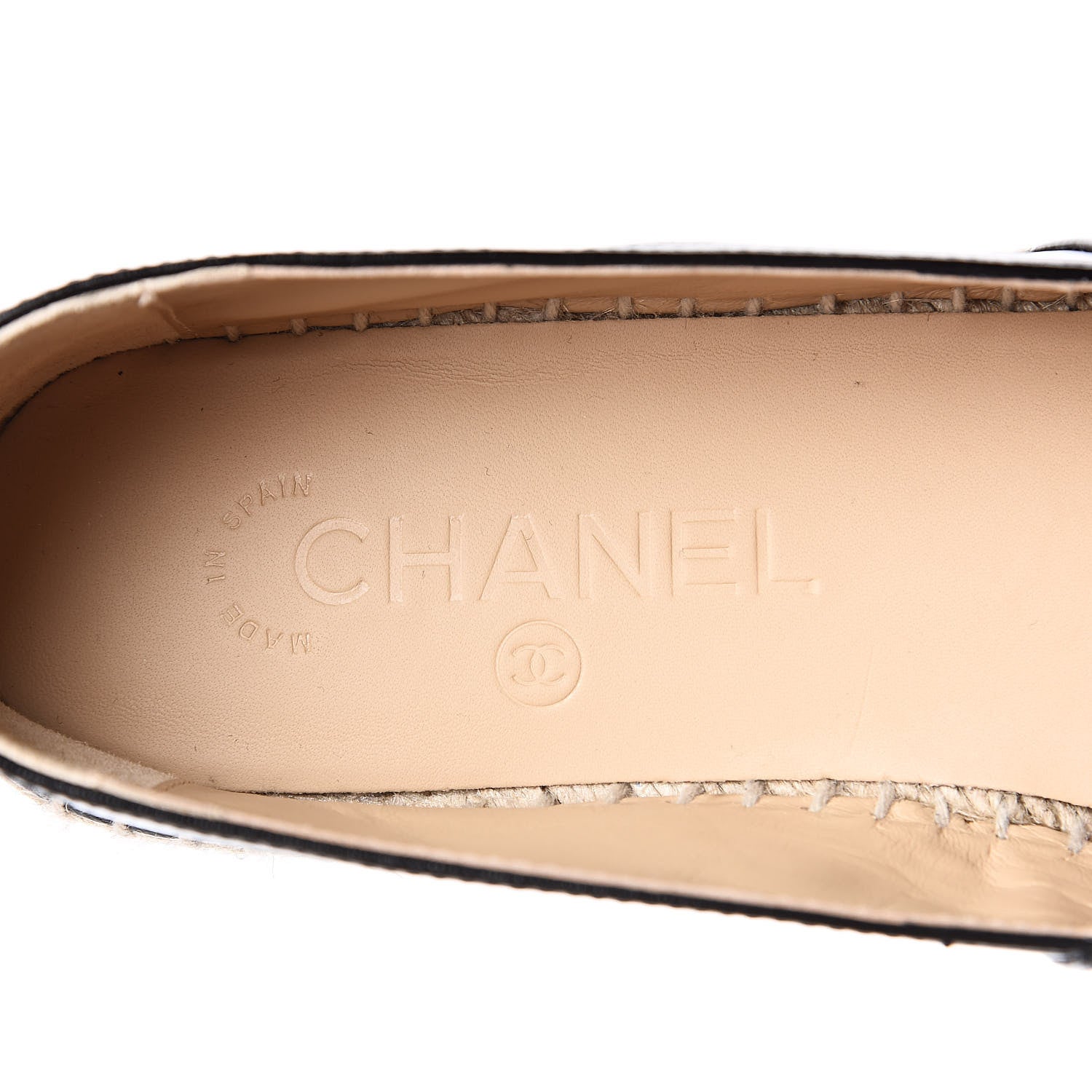Chanel Lambskin CC Espadrilles 39 Black SIlver 9 of 11