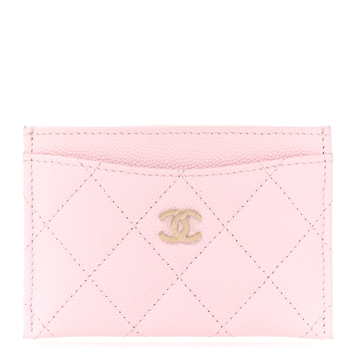 Chanel Caviar Quilted Card Holder Light Pink 1 of 10