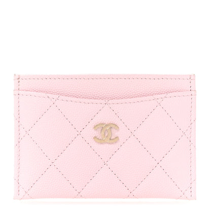 Chanel Caviar Quilted Card Holder Light Pink 1 of 10