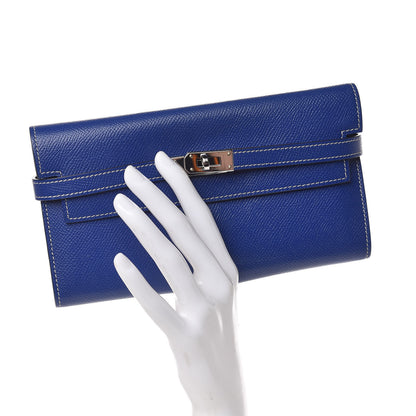 Hermes Epsom Kelly Longue Wallet Bleu Electrique Bleu Izmir 2 of 9