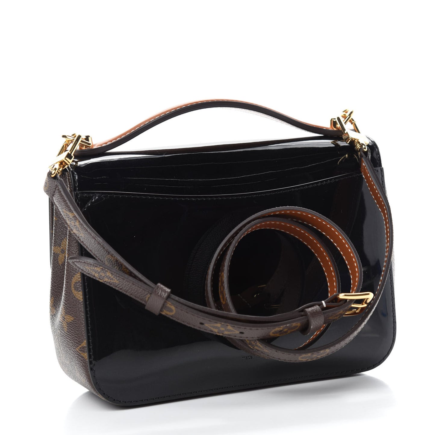 Patent Calfskin Monogram Cherrywood BB Black