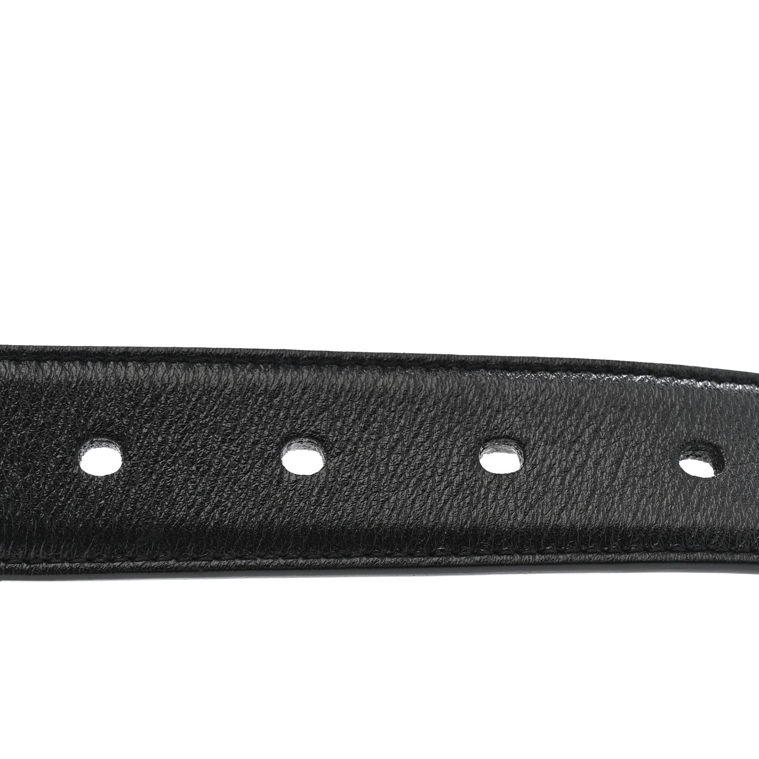 Saint Laurent Smooth Calfskin Monogram Square Buckle Belt 75 30 Black 5 of 6
