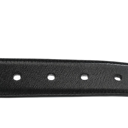 Saint Laurent Smooth Calfskin Monogram Square Buckle Belt 75 30 Black 5 of 6