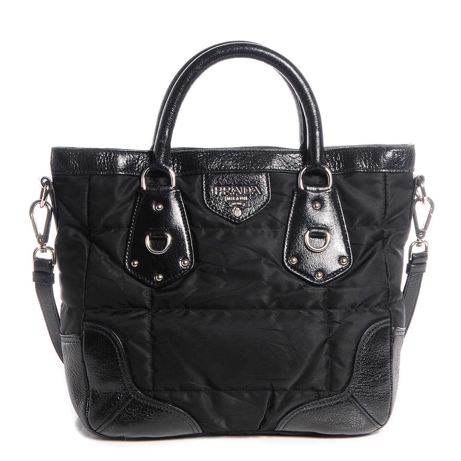 Prada Tessuto Nylon Quilted Tote Nero Black 1 of 12