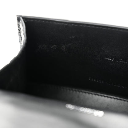 Balenciaga Shiny Calfskin Monochrome Crocodile Embossed Hourglass Top Handle Bag XS Black 14 of 17