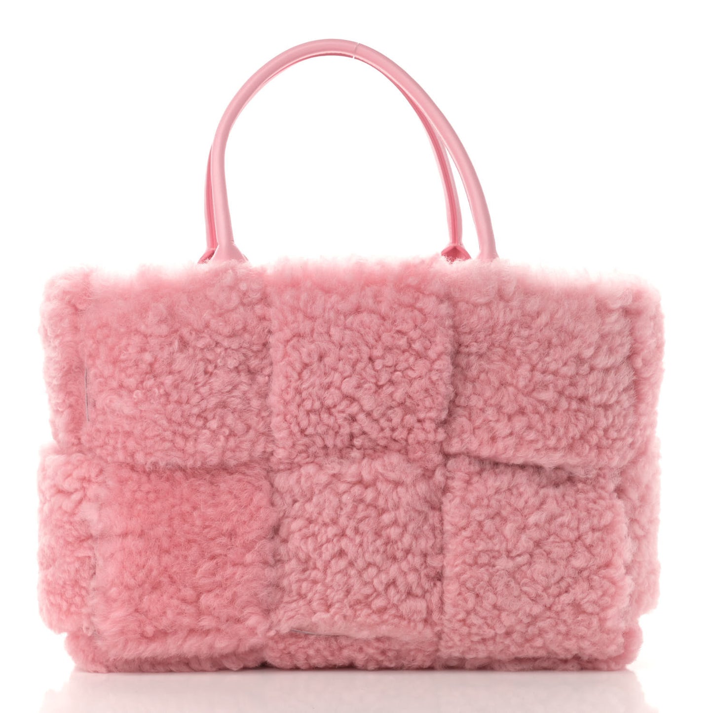 Shearling Small Intrecciato Arco Tote Popsicle