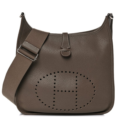 Hermes Taurillon Clemence Evelyne III PM Etoupe 1 of 12