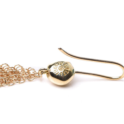 Tiffany 18K Yellow Gold Mini Elsa Peretti Mesh Earrings 3 of 4