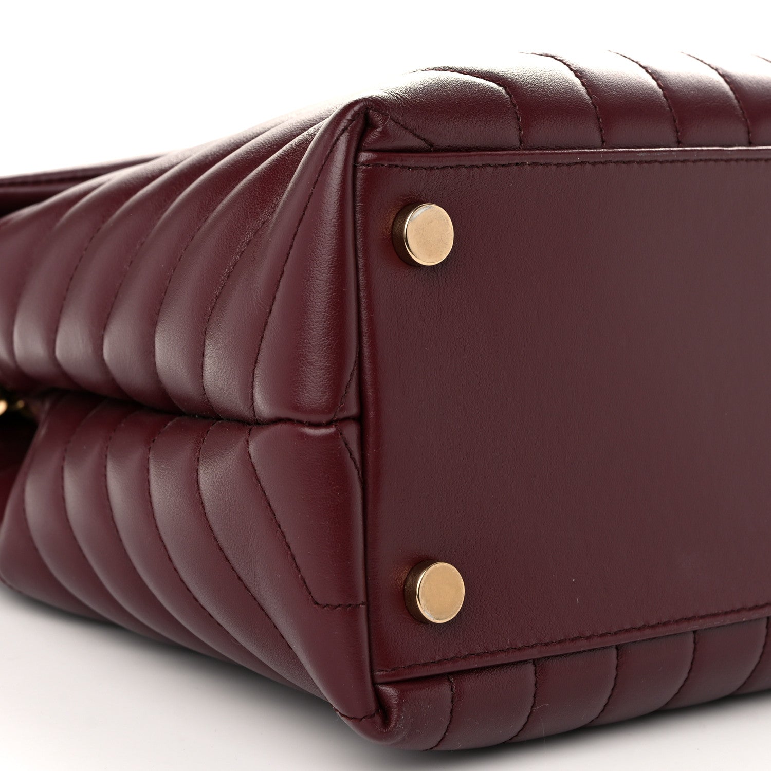Saint Laurent Calfskin Y Quilted Monogram Large Loulou Chain Satchel Palissandre 9 of 11