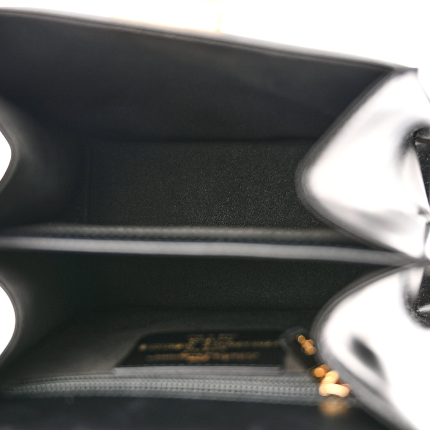 Brushed Off Calfskin Iconic Top Handle Bag Black