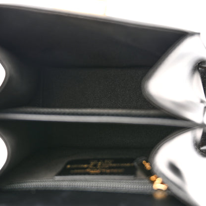 Salvatore Ferragamo Brushed Off Calfskin Iconic Top Handle Bag Black 5 of 11