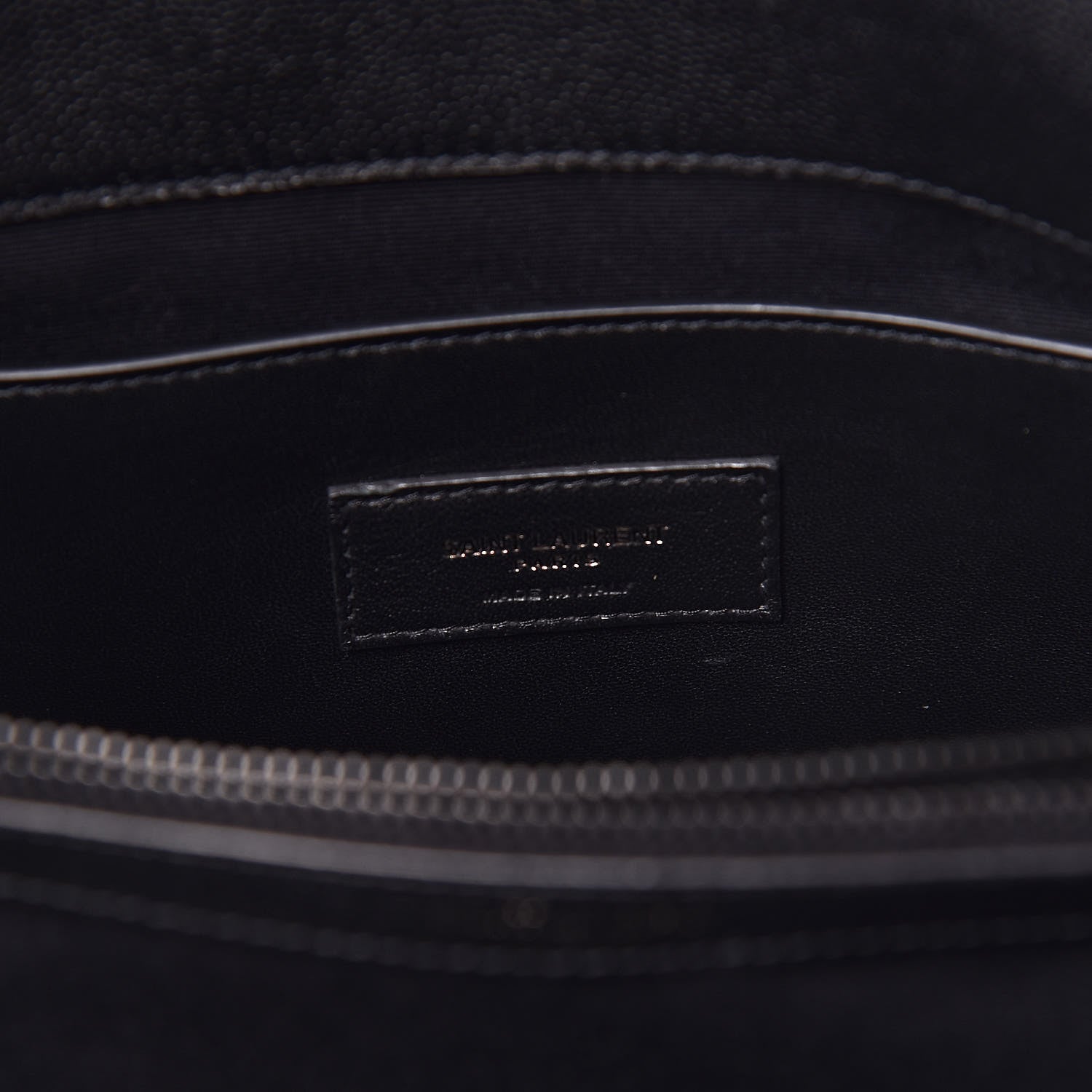 Saint Laurent Grain De Poudre Medium West Hollywood Monogram Fold-Over Black 6 of 10