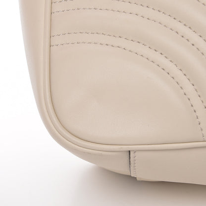 Gucci Calfskin Matelasse Large GG Marmont Shoulder Bag Mystic White 12 of 13