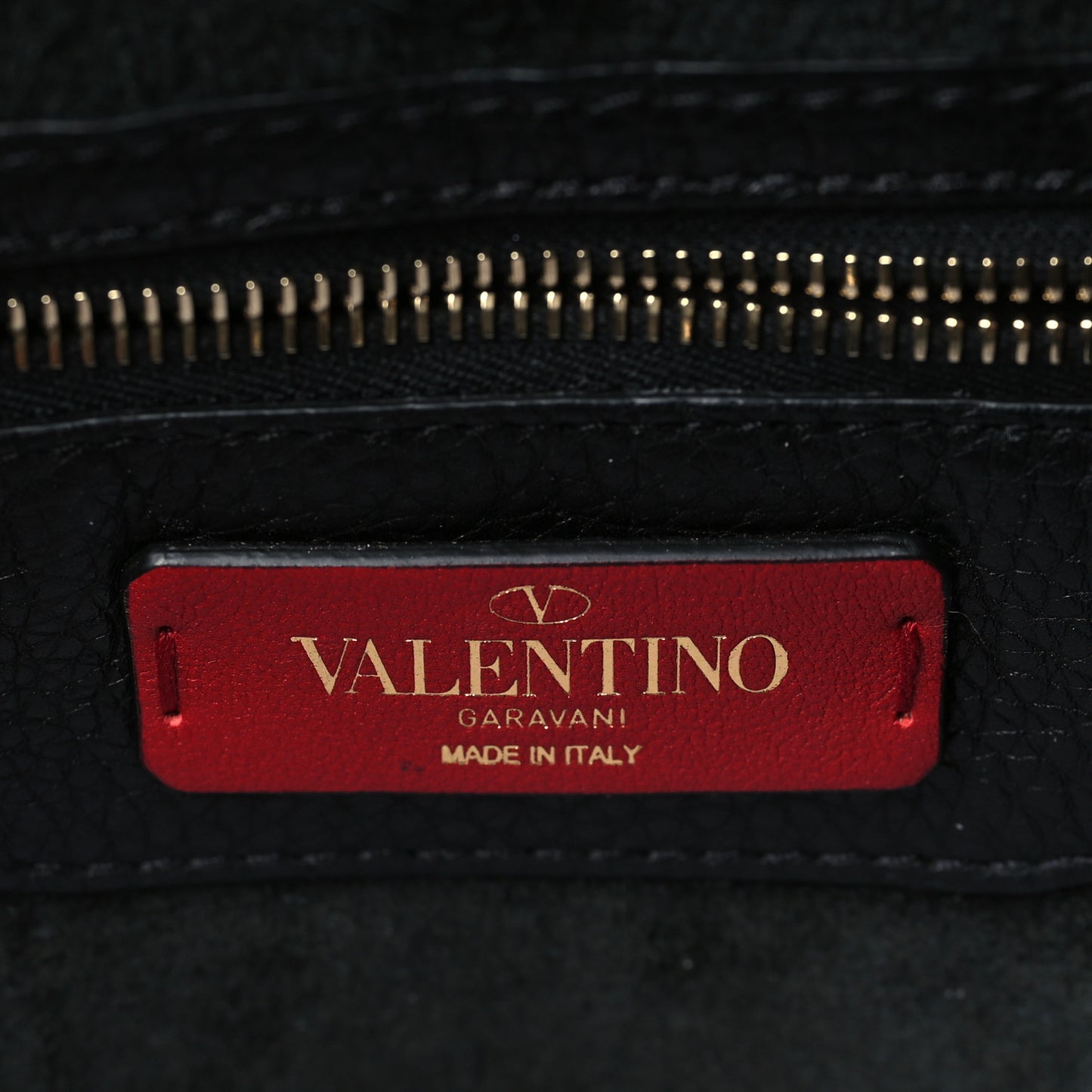 Grained Calfskin Small Rockstud Shoulder Tote Black