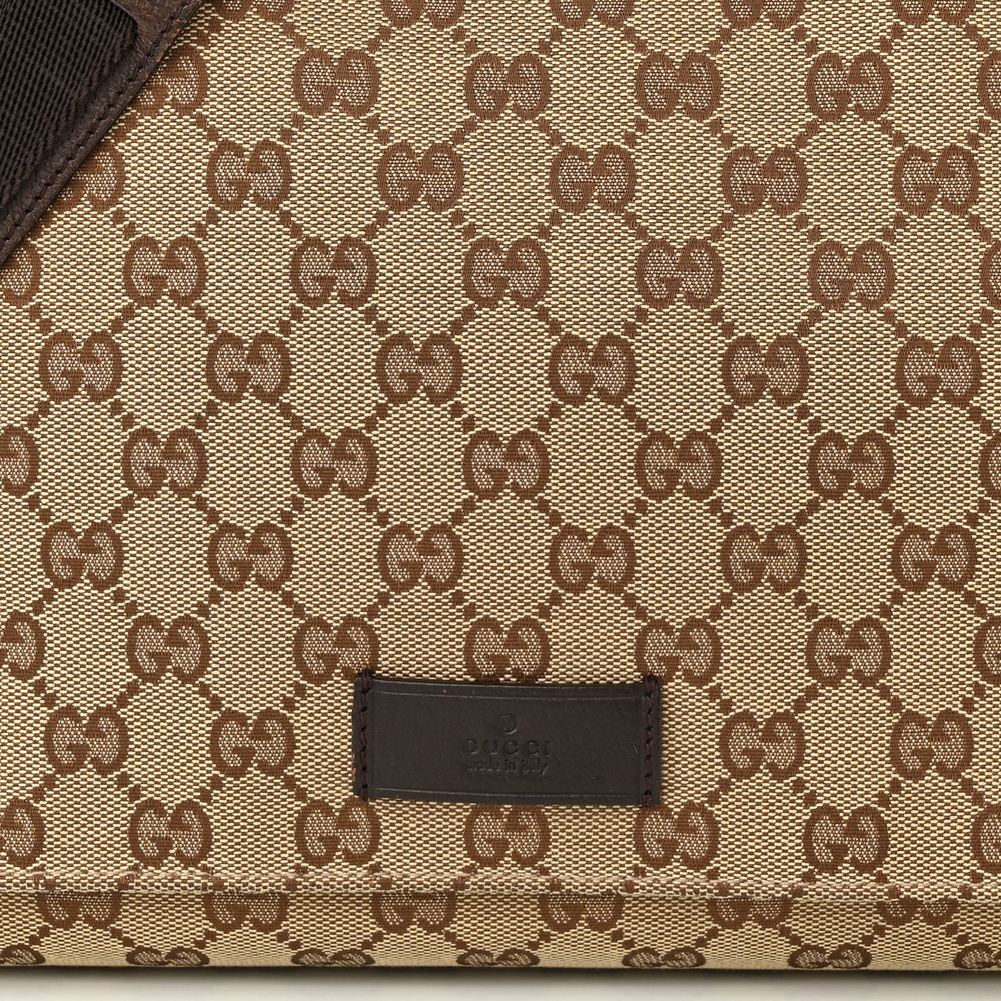 Monogram Small Flap Messenger Bag Beige Dark Brown